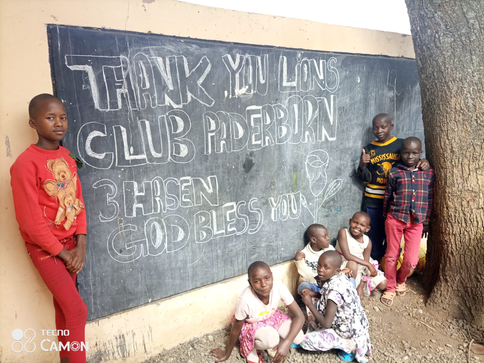 Eine Dankesnachricht der Waisen an den Lionsclub 